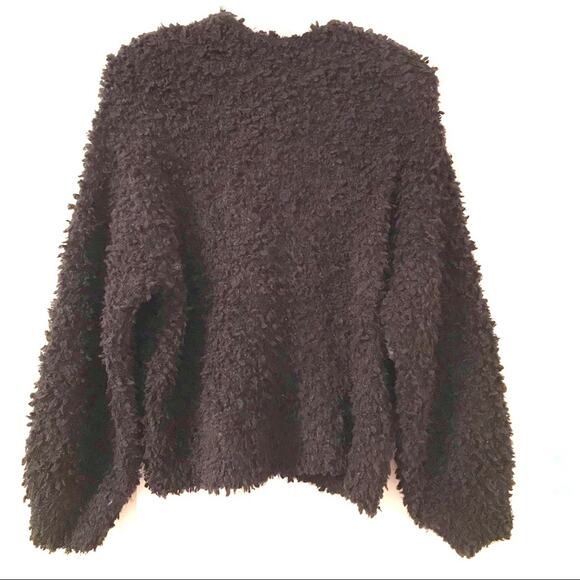 NWOT 1.State poodle texture pullover sweater black - Picture 5 of 10